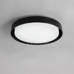 Lampada da soffitto LED integrato in metallo 48x8 mm con telecomando