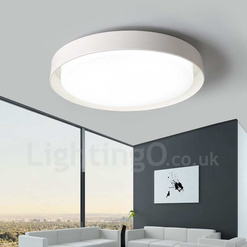 Lampada da soffitto LED integrato in metallo 48x8 mm con telecomando