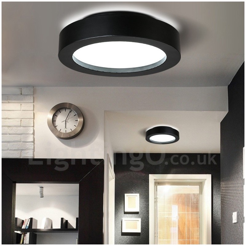 Lampada da soffitto moderna in metallo con LED integrato 35 x 9 cm