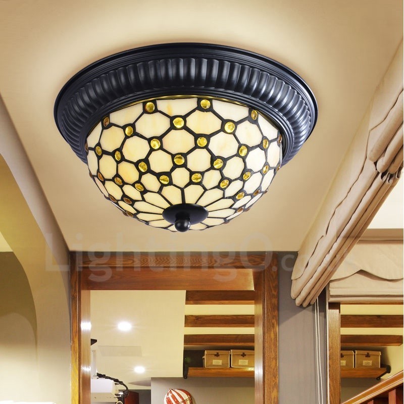 Lampada da soffitto a filo stile mediterraneo LED integrato 30 x 30 cm