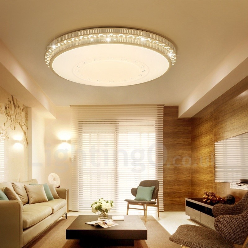 Lampada da soffitto moderna e contemporanea in metallo con LED integrato 56x56 cm
