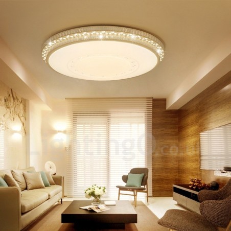 Lampada da soffitto moderna e contemporanea in metallo con LED integrato 56x56 cm