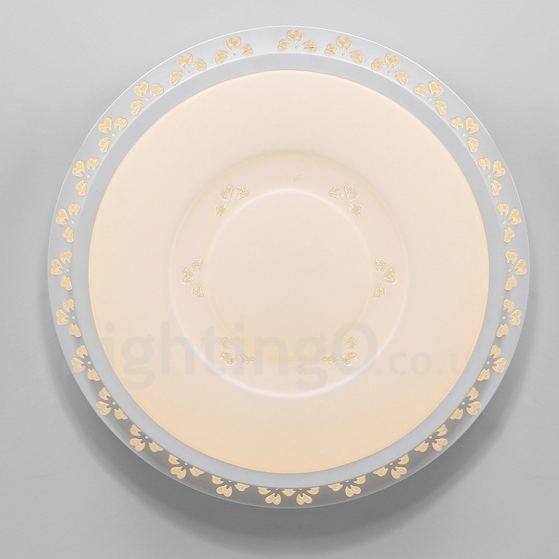 Lampada da soffitto moderna e contemporanea in metallo con LED integrato 56x56 cm