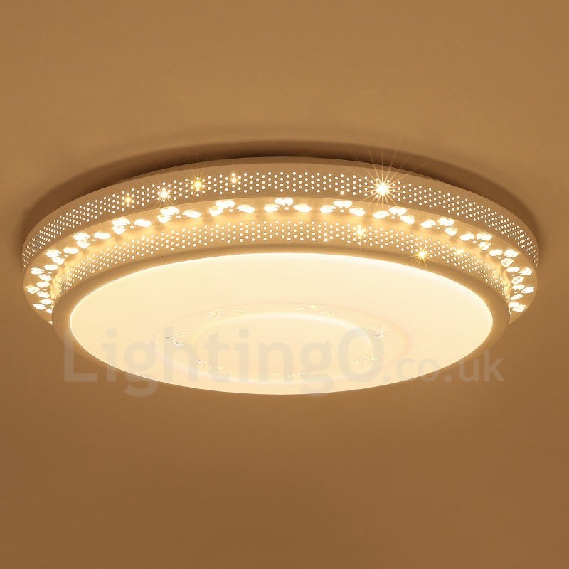 Lampada da soffitto moderna e contemporanea in metallo con LED integrato 56x56 cm
