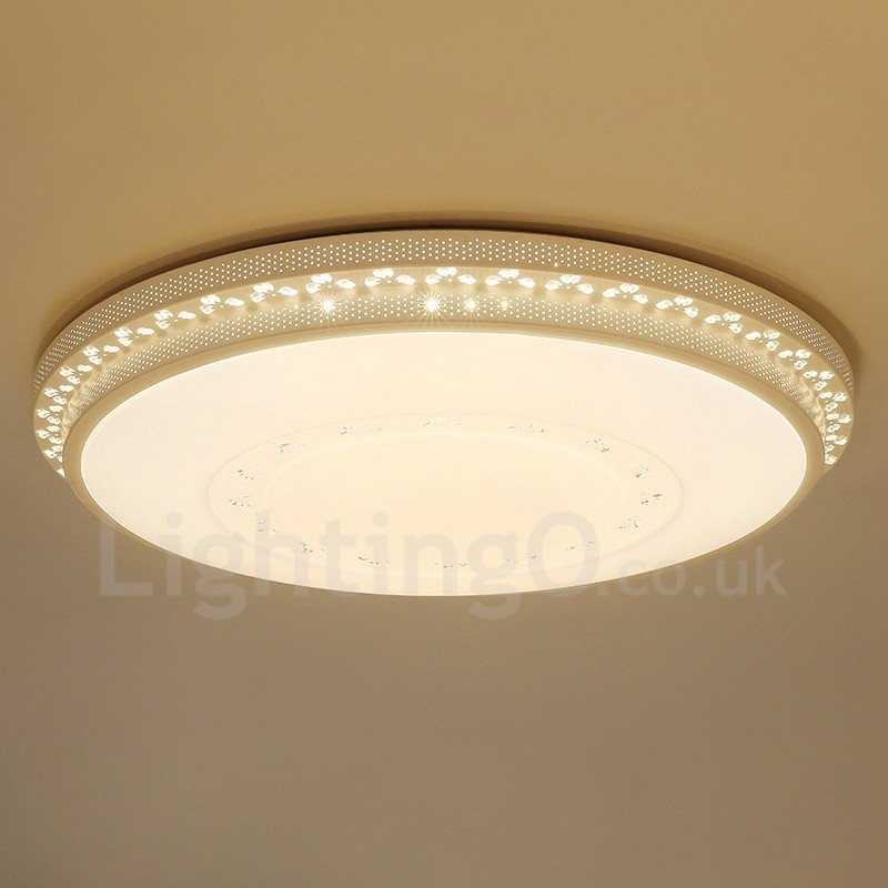 Lampada da soffitto moderna e contemporanea in metallo con LED integrato 56x56 cm