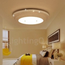 Lampada da soffitto LED integrato moderna in metallo 56x56 cm con telecomando