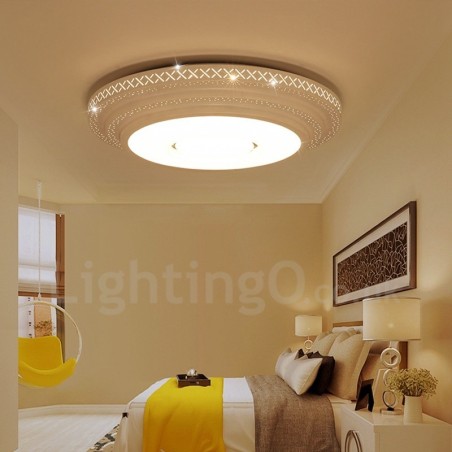 Lampada da soffitto LED integrato moderna in metallo 56x56 cm con telecomando