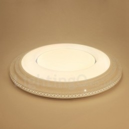 Lampada da soffitto LED integrato moderna in metallo 56x56 cm con telecomando