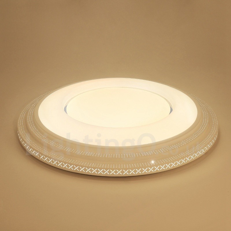 Lampada da soffitto LED integrato moderna in metallo 56x56 cm con telecomando