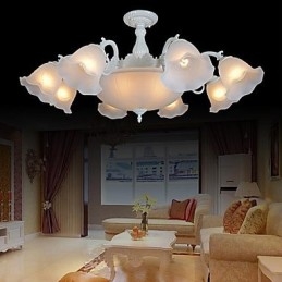 Lampadario a filo bianco retrò classico