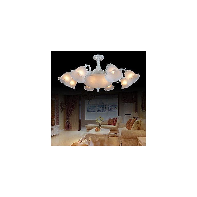 Lampadario a filo bianco retrò classico