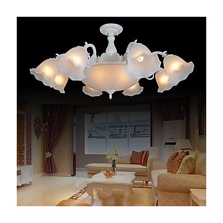 Lampadario a filo bianco retrò classico