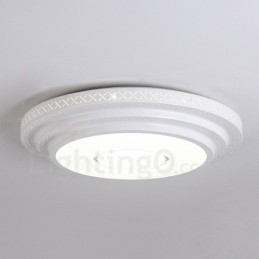 Lampada da soffitto LED integrato moderna in metallo 56x56 cm con telecomando