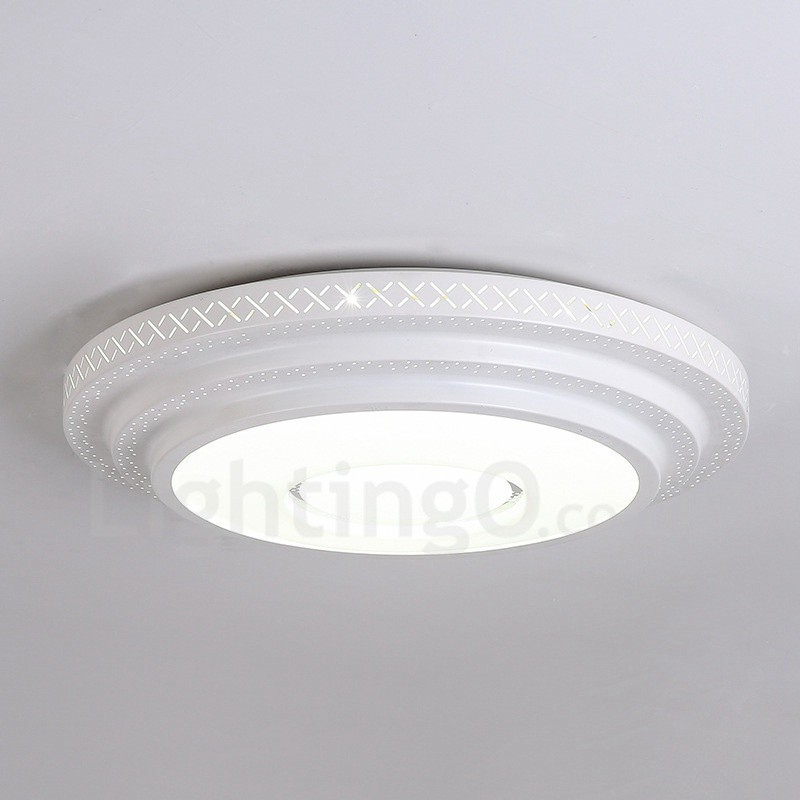 Lampada da soffitto LED integrato moderna in metallo 56x56 cm con telecomando