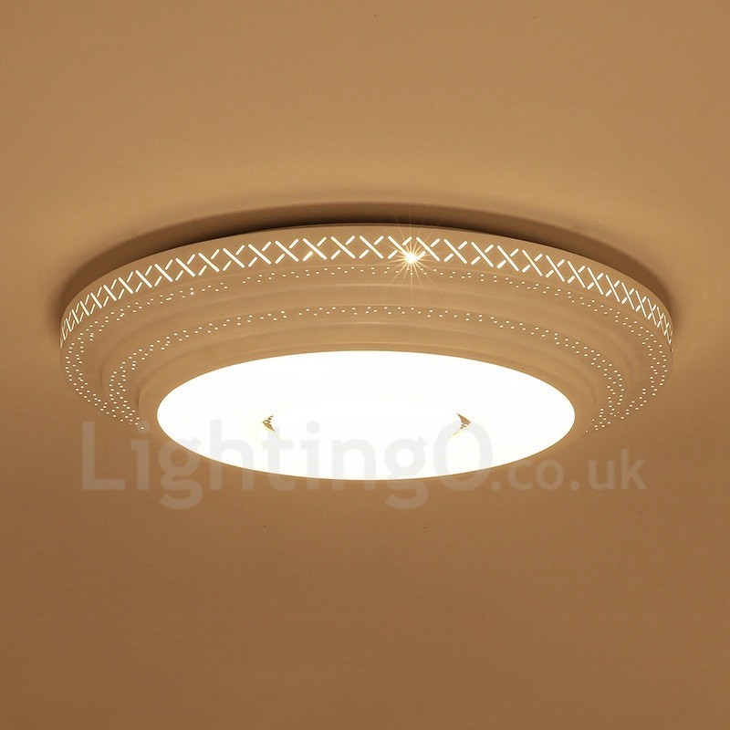 Lampada da soffitto LED integrato moderna in metallo 56x56 cm con telecomando