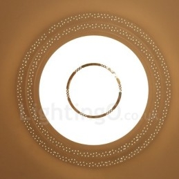 Lampada da soffitto LED integrato moderna in metallo 56x56 cm con telecomando