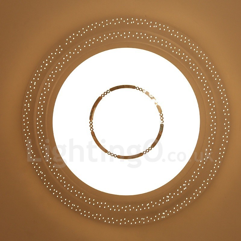 Lampada da soffitto LED integrato moderna in metallo 56x56 cm con telecomando