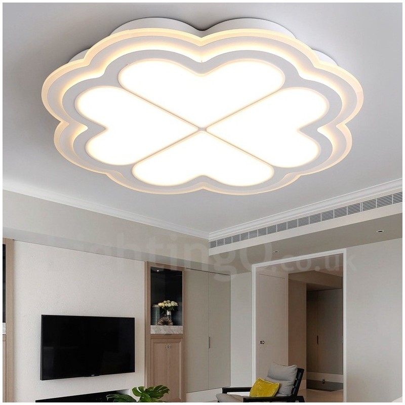 Lampada da soffitto LED integrato in metallo con telecomando 40 x 7 cm