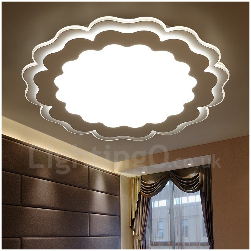 Lampada da soffitto moderna contemporanea in metallo con LED integrato 40x7 cm