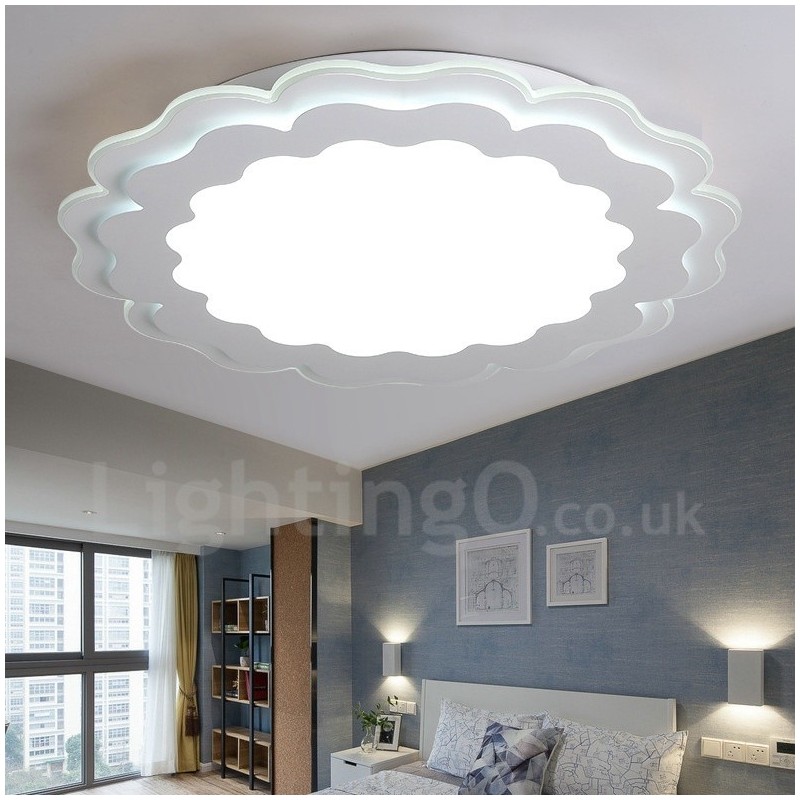 Lampada da soffitto moderna contemporanea in metallo con LED integrato 40x7 cm