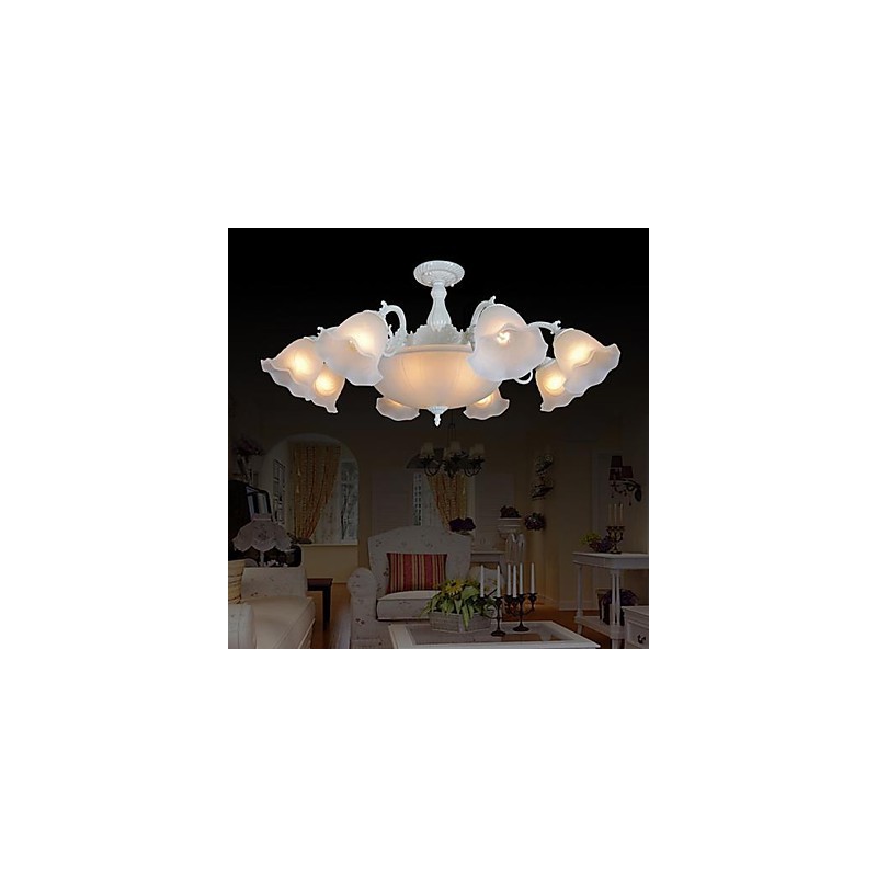Lampadario a filo bianco retrò classico