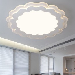Lampada da soffitto moderna contemporanea in metallo con LED integrato 40x7 cm