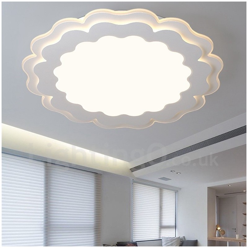 Lampada da soffitto moderna contemporanea in metallo con LED integrato 40x7 cm