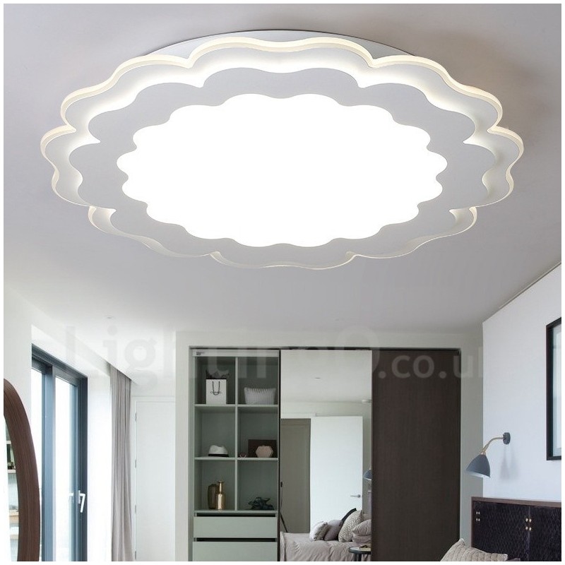 Lampada da soffitto moderna contemporanea in metallo con LED integrato 40x7 cm