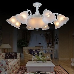 Lampadario a filo bianco retrò classico