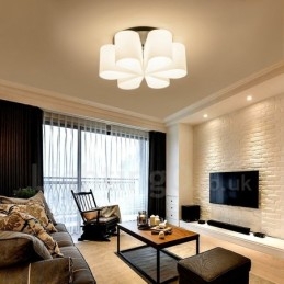 Lampada da soffitto Rustic Lodge a 6 luci