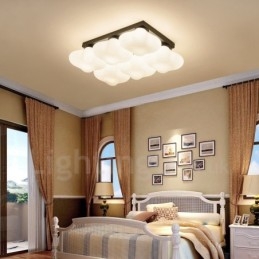 Lampada da soffitto rustica Lodge a 6 luci 62 x 40 x 18 cm
