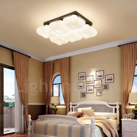 Lampada da soffitto rustica Lodge a 6 luci 62 x 40 x 18 cm