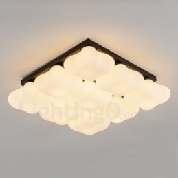 Lampada da soffitto rustica Lodge a 9 luci
