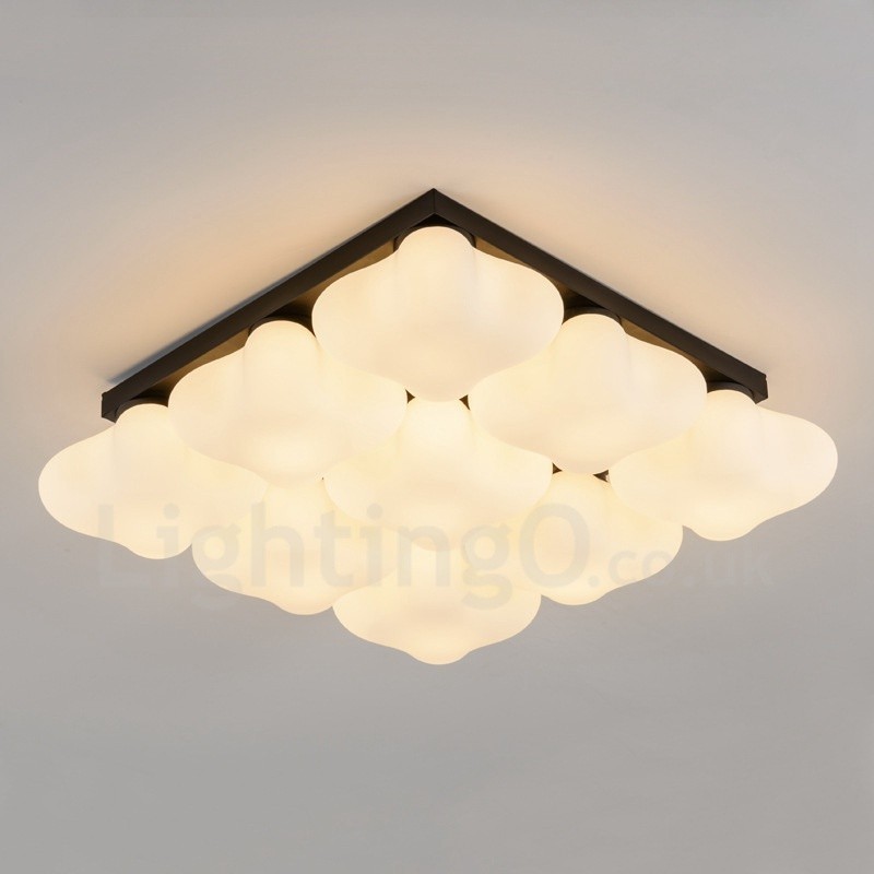 Lampada da soffitto rustica Lodge a 9 luci