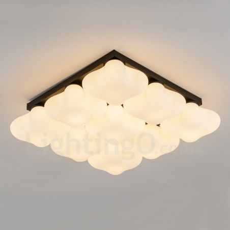 Lampada da soffitto rustica Lodge a 9 luci