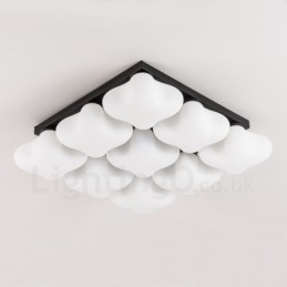 Lampada da soffitto rustica Lodge a 9 luci