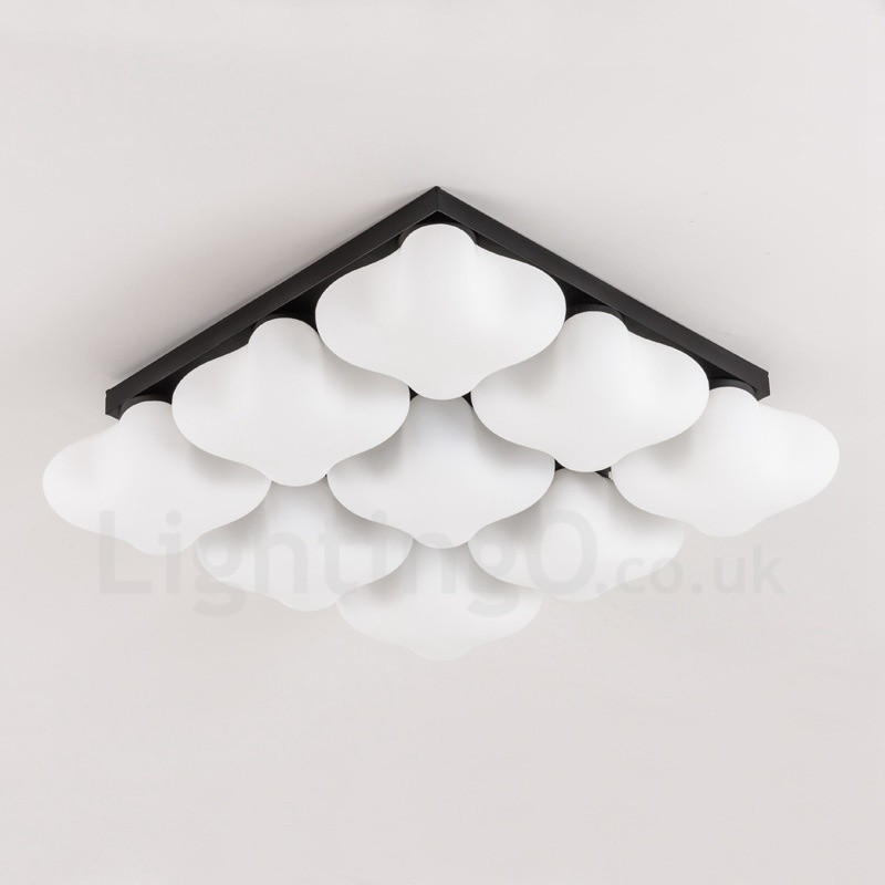 Lampada da soffitto rustica Lodge a 9 luci