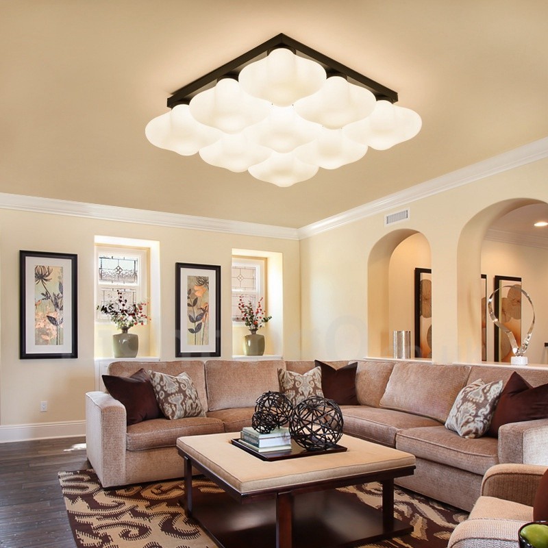Lampada da soffitto rustica Lodge a 9 luci