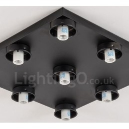 Lampada da soffitto rustica Lodge a 9 luci