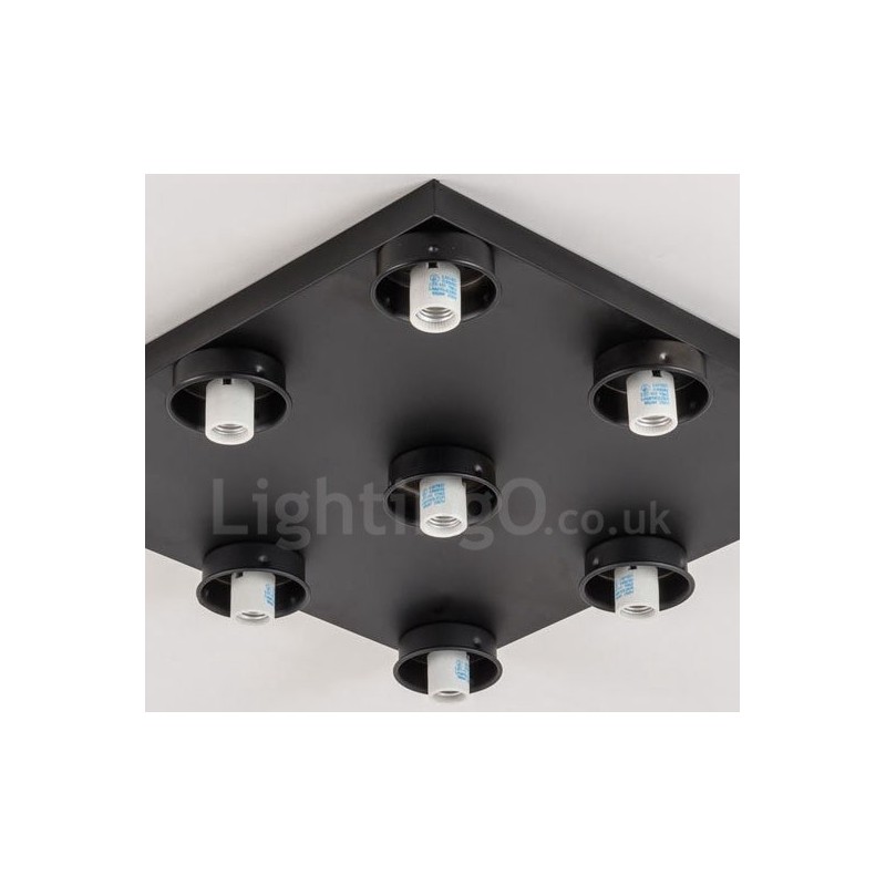 Lampada da soffitto rustica Lodge a 9 luci