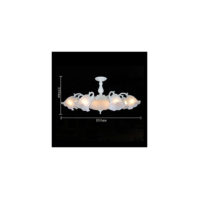 Lampadario a filo bianco retrò classico
