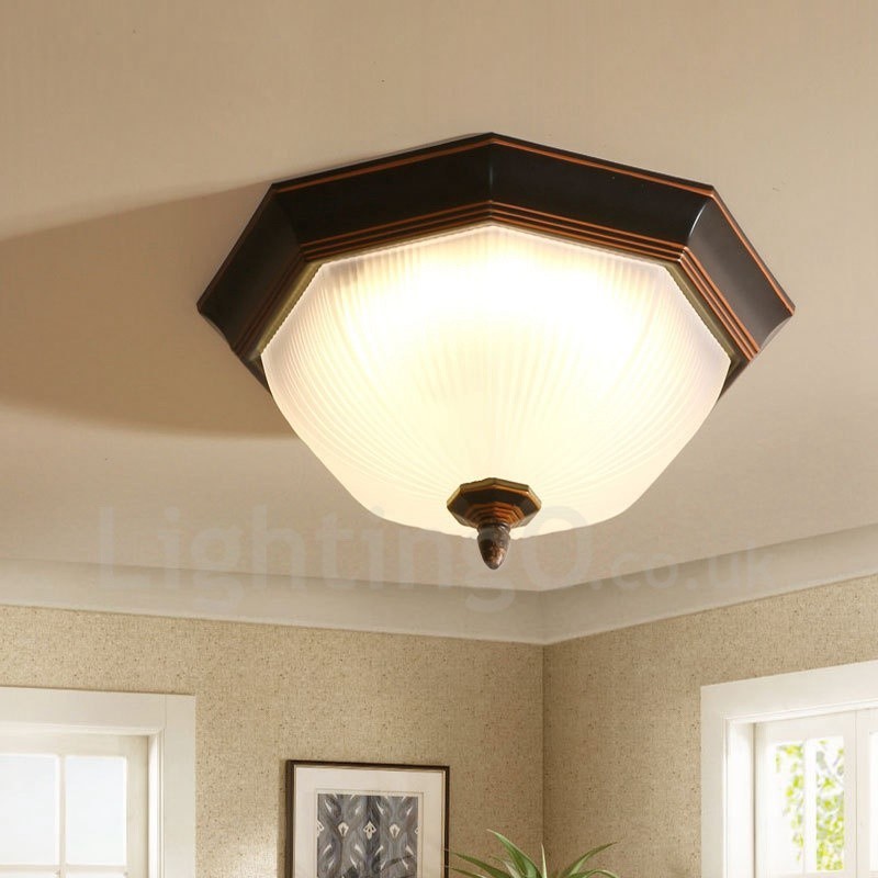 Lampada da soffitto Rustica Lodge LED integrato 32 x 15 cm