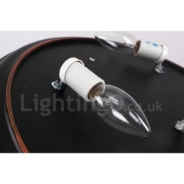 Lampada da soffitto Rustica Lodge LED integrata 30 x 15 cm
