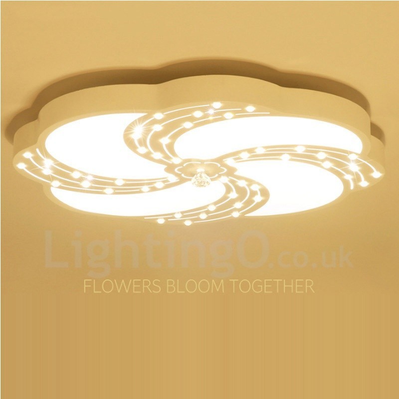 Lampada da soffitto LED integrato moderna in metallo 45 x 8 cm con telecomando