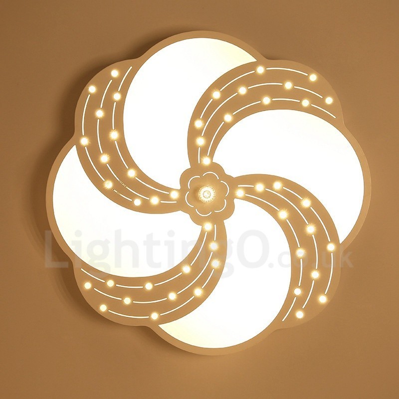 Lampada da soffitto LED integrato moderna in metallo 45 x 8 cm con telecomando