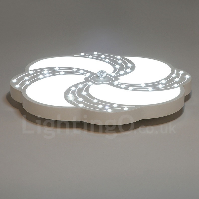 Lampada da soffitto LED integrato moderna in metallo 45 x 8 cm con telecomando