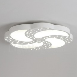 Lampada da soffitto LED integrato moderna in metallo 45 x 8 cm con telecomando