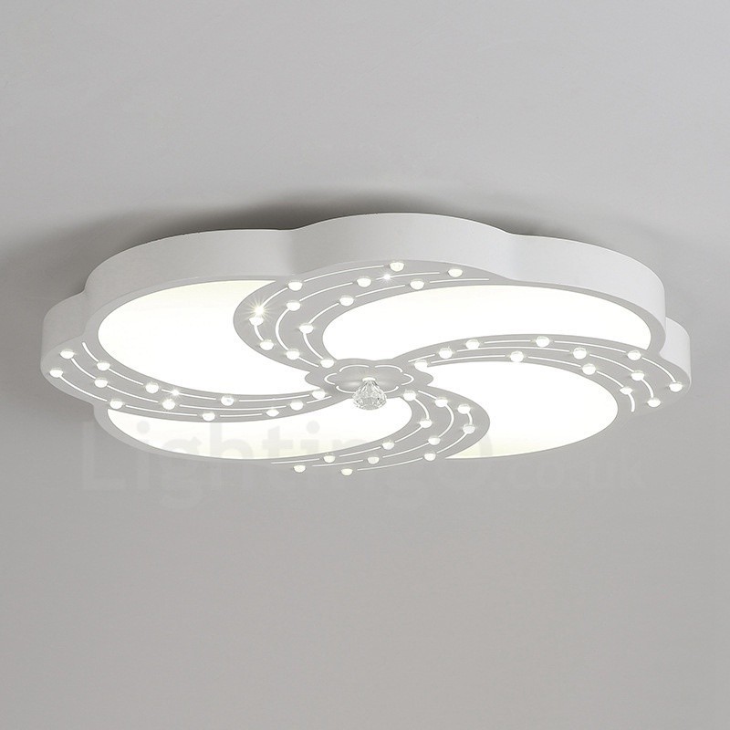 Lampada da soffitto LED integrato moderna in metallo 45 x 8 cm con telecomando
