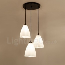 Lampada a sospensione classica in metallo con LED integrato a 3 luci 65 x 90 cm