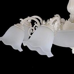 Lampadario a filo bianco retrò classico